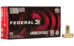 Federal Cartridge Co. American Eagle Handgun Ammunition 10mm Auto 180 gr FMJ 1030 fps 50/rd - alternate view 2