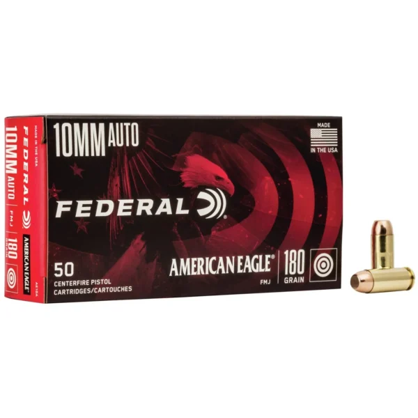 Federal Cartridge Co. American Eagle Handgun Ammunition 10mm Auto 180 gr FMJ 1030 fps 50/rd
