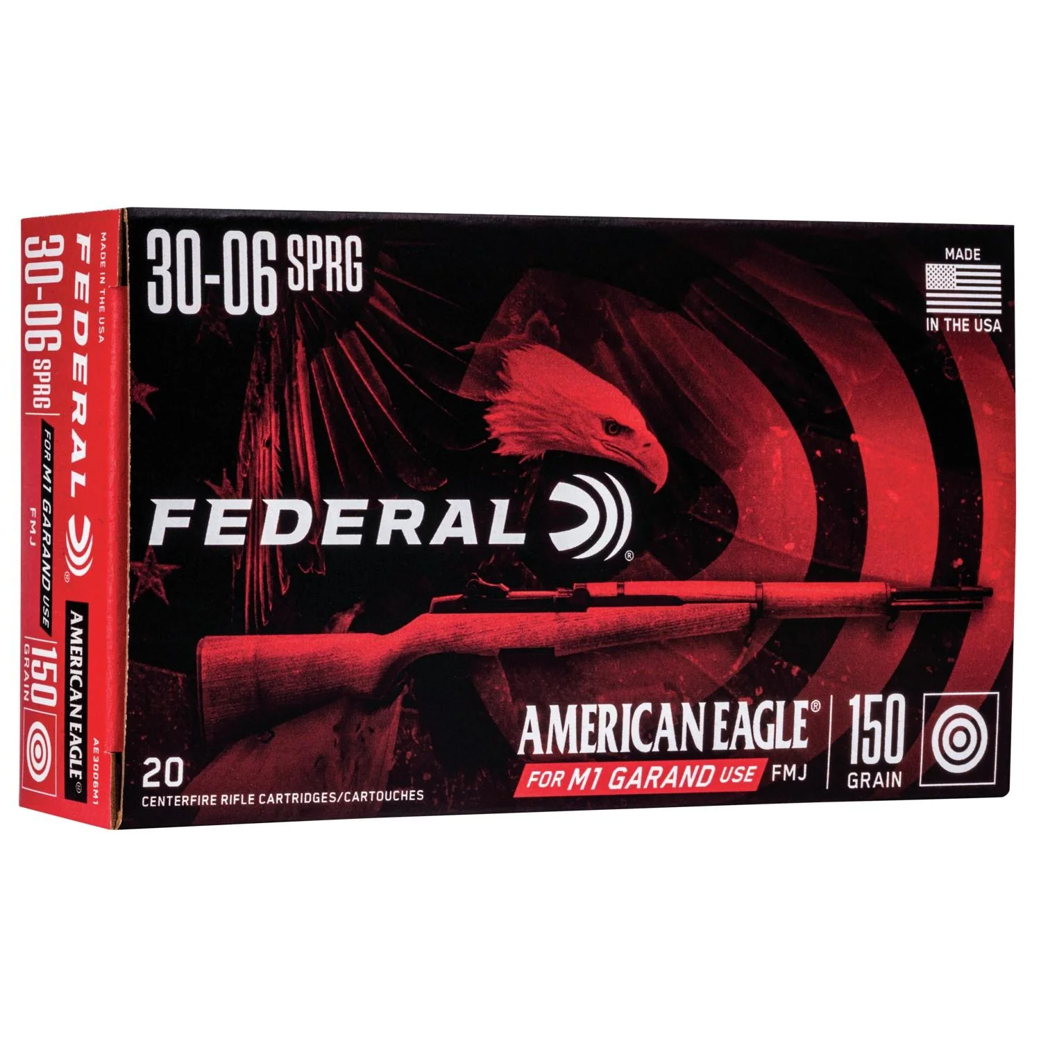 federal-american-eagle-rifle-ammoition-primary Federal Cartridge Co. Federal American Eagle Rifle Ammunition .30-06 Sprg 150 gr FMJ 2740 fps 20/ct
