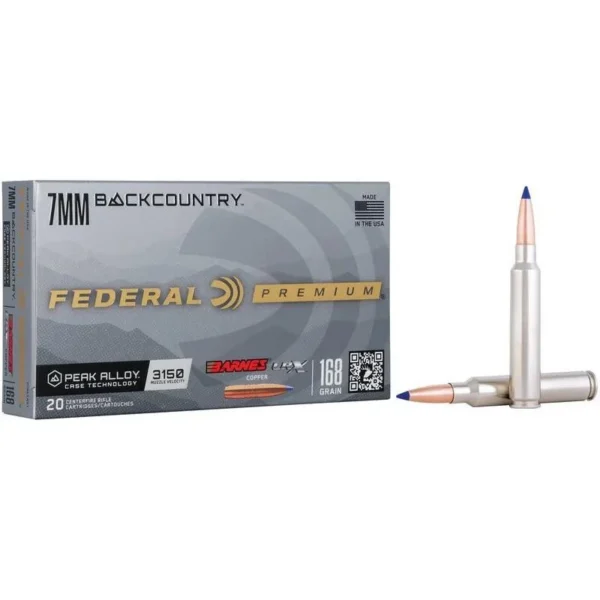 Federal Cartridge Co. Federal Barnes LRX Rifle Ammunition 7mm Backcountry 168gr PT 3150 fps 20/ct
