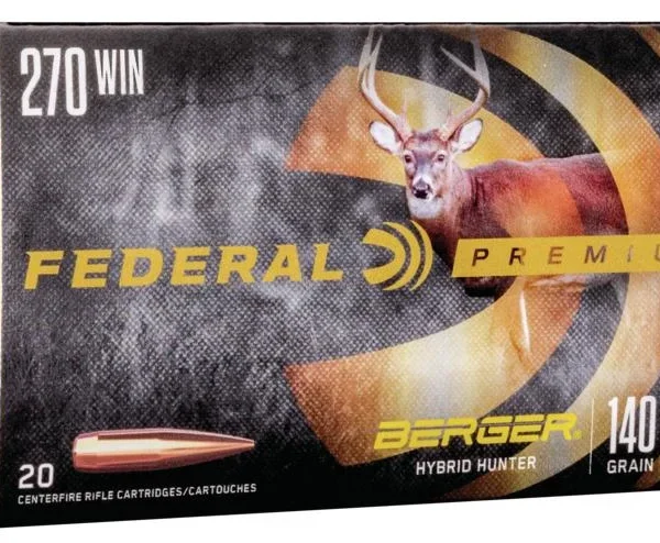 Federal Cartridge Co. Federal Classic Hunter Berger Hybrid Rifle Ammunition .270 Win 140 gr BTHP 2950 fps 20/ct