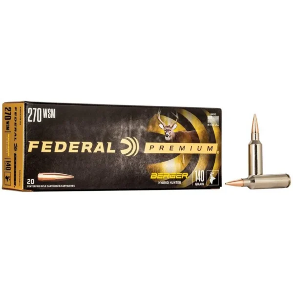 Federal Cartridge Co. Federal Classic Hunter Berger Hybrid Rifle Ammunition .270 WSM 140 gr BTHP 3200 fps 20/ct