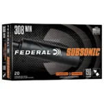 Federal Cartridge Co. Federal Fusion Subsonic Rifle Ammunition .308 Win 190gr SP 1000 fps 20/ct