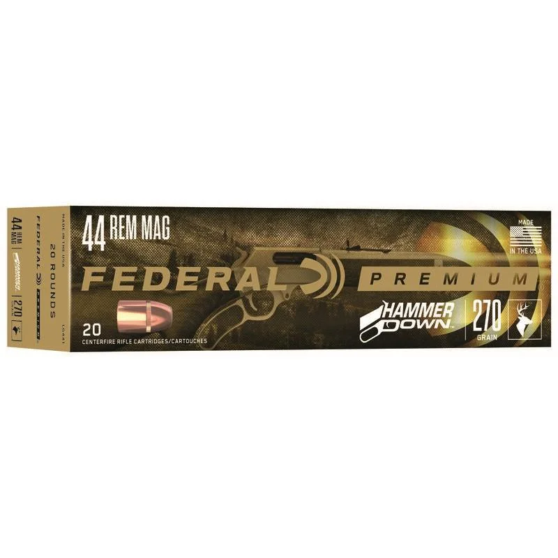 federal-hammer-down-44-rem-mag-ammo-primary-1 Federal Cartridge Co. Federal Hammer Down Rifle Ammunition .44 Rem Mag 270 gr SP 1715 fps 20/ct