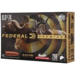Federal Cartridge Co. Federal Premium Safari Swift A-Frame Rifle Ammunition 9.3x74R 286 gr JSP 2360 fps 20/ct - alternate