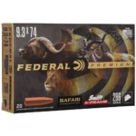 Federal Cartridge Co. Federal Premium Safari Swift A-Frame Rifle Ammunition 9.3x74R 286 gr JSP 2360 fps 20/ct - alternate