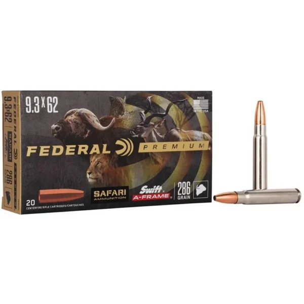 Federal Cartridge Co. Federal Premium Cape-Shok Rifle Ammunition 9.3x62mm 286 gr SAF 2360 fps - 20/ct