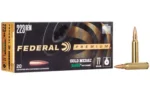 Federal Cartridge Co. Federal Premium Gold Medal Sierra MatchKing Rifle Ammunition .223 Rem 77 gr BTHP 2720 fps - 20/ct