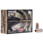 Federal Cartridge Co. Federal Premuim Personal Defense Handgun Ammunition 32 Auto 65gr JHP 925 fps 20/ct