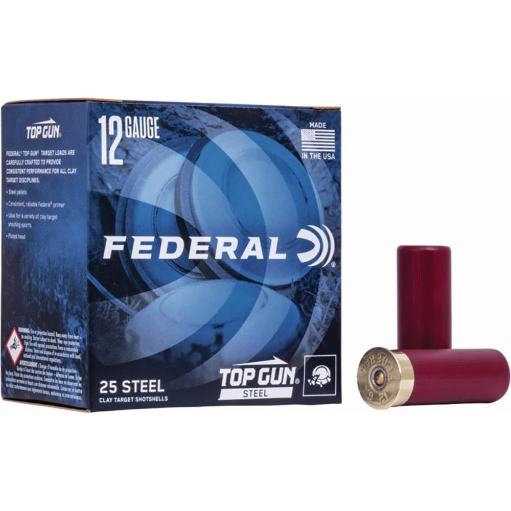 federal-top-gun-steel-shotshells-primary Federal Cartridge Co. Federal Top Gun Steel Shotshells 12 ga 2-3/4" 1-1/8oz 1145 fps #7 25/ct