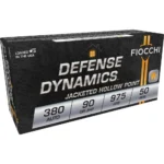 Fiocchi Ammunition 380 Auto 90 Grain Jacketed Hollow Point 50 Round Box