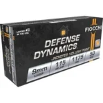 Fiocchi Ammunition 9mm 115 Grain Jacketed Hollow Point Projectile 50 Round Box