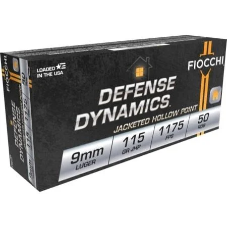 fiocchi-9mm-luger-115gr-jhp-ammo-primary-1 Fiocchi Ammunition 9mm 115 Grain Jacketed Hollow Point Projectile 50 Round Box
