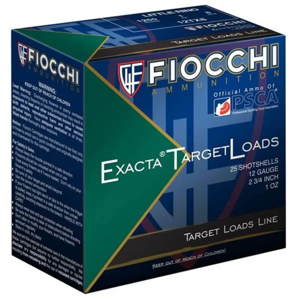 Fiocchi Ammunition Fiocchi Little Rino Exacta Target 12ga 2-3/4" 1 oz 1250 fps #7.5 25/ct