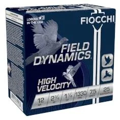 Fiocchi Ammunition Fiocchi High Velocity Shotshells 12ga 2-3/4 1-1/4oz 1330 fps #7.5 25/ct