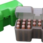 Mtm Molded Products Company MTM Case-Guard RF-22 Series Flip Top Rifle Ammo Box 22 Rounds Clear Smoke