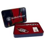 Battenfeld Knives Smith & Wesson Folding Knife Cigar Cutter and Lighter Combo 3" Drop Point Blade Silver - alternate view 7
