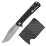 Battenfeld Knives Smith & Wesson Folding Knife and Wallet Combo 3-3/10" Clip Point Blade Black