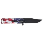 Battenfeld Knives Smith & Wesson Americas Heroes Folder Pocket Knife Combo 3-1/2" Clip Point Blade with Bullet Knife