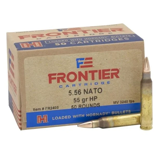 Frontier Cartridge Hornady Frontier Rifle Ammunition 5.56X45 NATO 55 gr HP Match 3240 fps 50/ct
