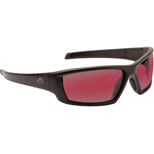 Walkers Game Ear Walker's Vector Full Frame Shooting Glasses Black with Rose Lens with Case