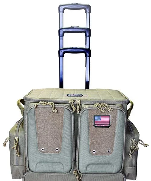 G-Outdoors Inc. Tactical Rolling Range Bag Holds 10 handguns Tan