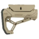 FAB DEFENSE INC. Fab Defense GL-CORE CP Buttstock with Adjustable Cheek-Rest for Milspec and Commercial Tubes FDE