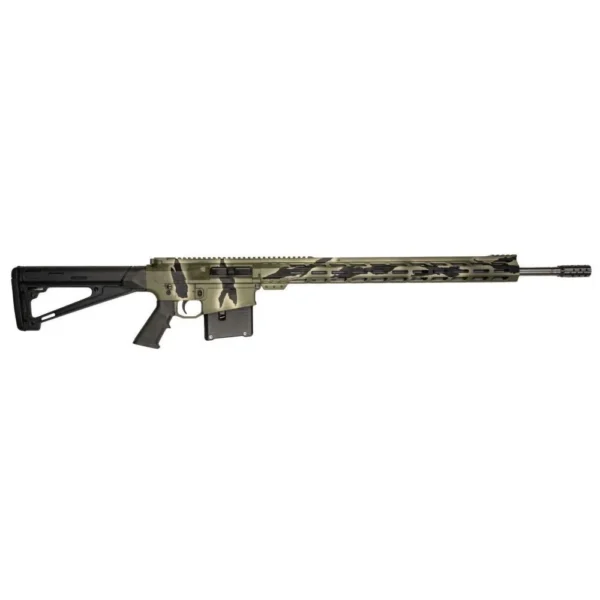 10 Ring GLFA 300 Win Mag Rifle .300 Win Mag 5rd Magazine 24" 5/8x24 Threaded Barrel Pursuit Green Camo Stainless Steel