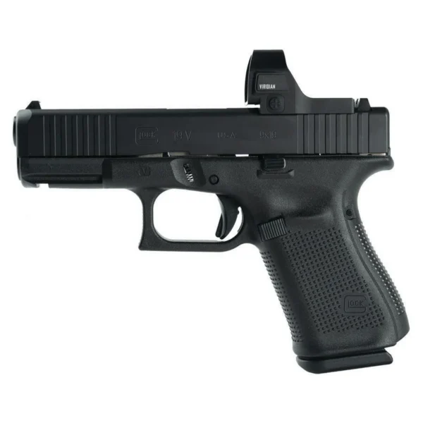 Glock Inc. Glock V-Series Model 19 Handgun 9mm Luger 15rd Magazines (3) 4.02" Barrel Black Viridian RFX35 Green Dot US Made