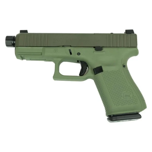 Glock Inc. Glock V-Series Model 19 OD Green Cerakote Handgun 9mm Luger 15rd Magazines (3) 4.6" Threaded Barrel Austria Made