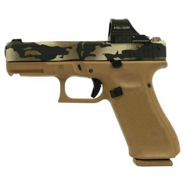 Glock Inc. Glock V-Series Model 19x OR Camo Handgun 9mm Luger 17rd Magazines (3) 4.02" Ported Barrel Holosun 407C X2