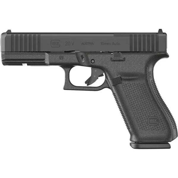 Glock Inc. Glock V-Series Model 20 MOS Handgun 10mm 15rd Magazines (3) 4.61" Barrel Black US Made