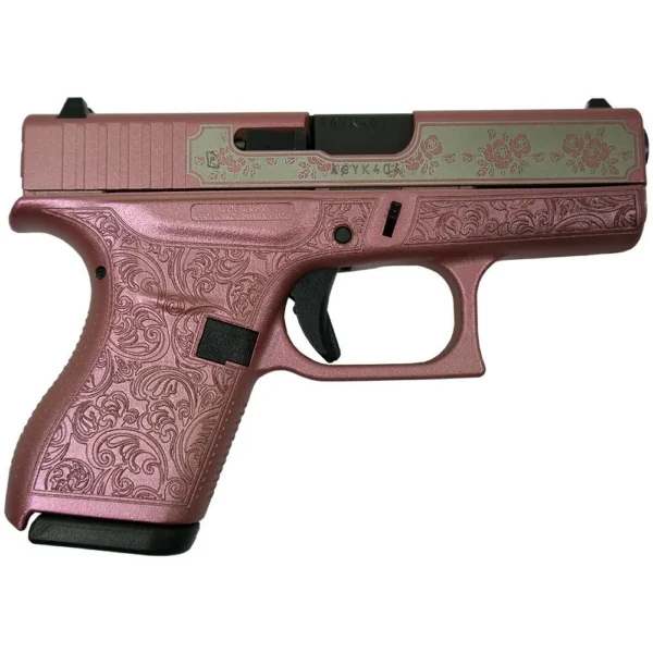 Glock Inc. Glock 42 Custom "Glock & Roses Medusa Pink" Subcompact Handgun .380 ACP 6rd Magazines (2) 3.2" Barrel USA