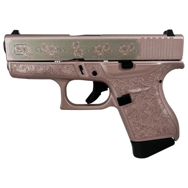 Glock Inc. Glock 43 Custom "Glock n Roses" Handgun 9mm Luger 6/rd Magazines (2) 3.4" Barrel USA
