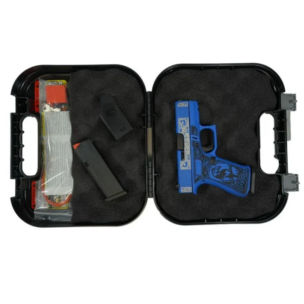 Glock Inc. Glock 43X "Glock & Horses" Blue Handgun 9mm Luger 10rd Magazines(2) 3.4" Barrel Accessory Rail USA Made