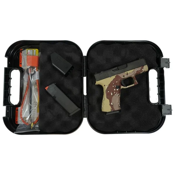 Glock Inc. Glock 43X "Chocolate Chip" Hydro Dip Blue Handgun 9mm Luger 10rd Magazines(2) 3.4" Barrel Accessory Rail USA Made