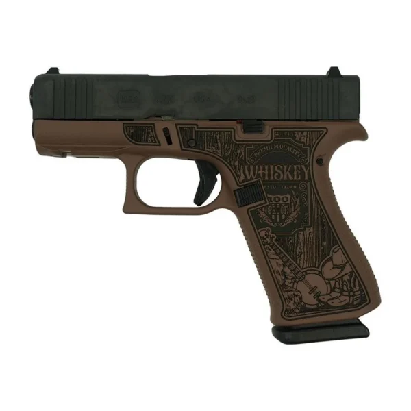 Glock Inc. Glock 43x Custom "Country" Bourbon Handgun 9mm Luger 10rd Magazines (2) 3.4" Barrel Accessory Rail USA Made