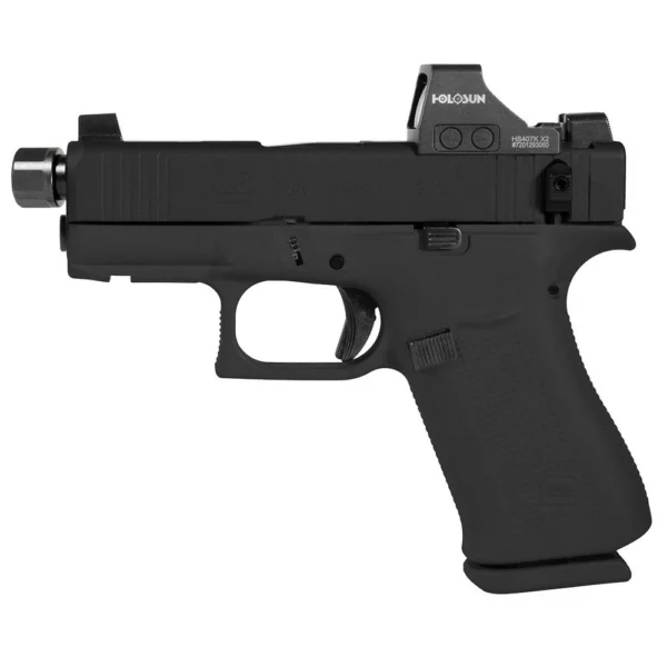 Glock Inc. Glock 43X Custom "Shark Puppy" Black Handgun 9mm Luger 10rd Magazines (1) 3.9" Threaded Black Barrel Holosun 407K