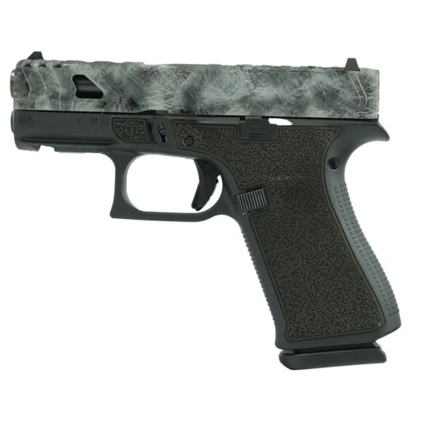 Glock Inc. Glock 43x Custom "Static Stipple/Sliver Marble Slide" Handgun 9mm Luger 10rd Magazines (2) 3.4" Barrel Front Rail