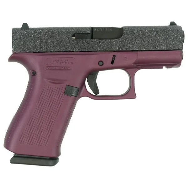 Glock Inc. Glock 43X Glitter Slide/Black Cherry Frame Handgun 9mm Luger 10rd Magazines(2) 3.4" Barrel Accessory Rail USA Made