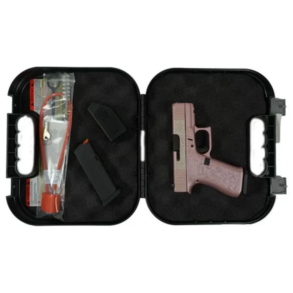 Glock Inc. Glock 43X "Glock & Roses" Pink Handgun 9mm Luger 10rd Magazines(2) 3.4" Barrel Accessory Rail USA Made