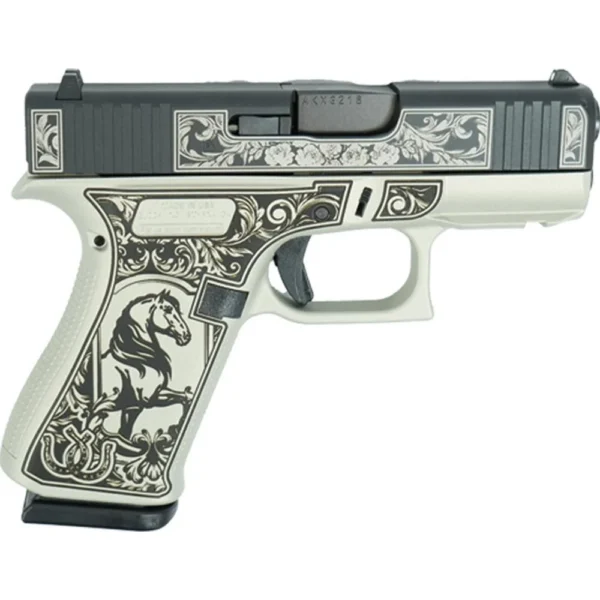 Glock Inc. Glock 43X "Glock & Horses" Black/Gray Handgun 9mm Luger 10rd Magazines(2) 3.4" Barrel Accessory Rail USA Made