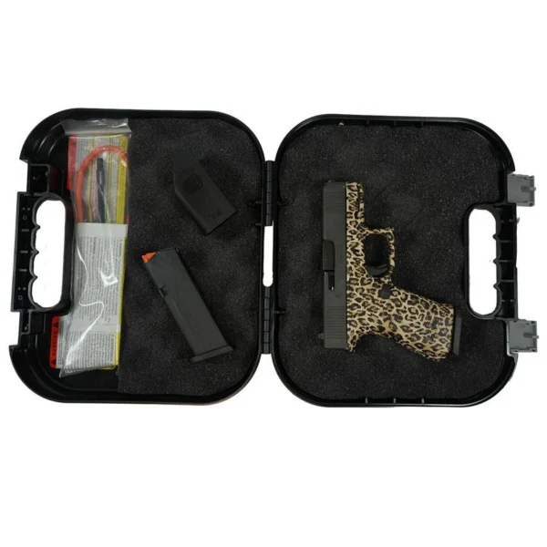 Glock Inc. Glock 43X Leopard Print Frame Handgun 9mm Luger 10rd Magazines(2) 3.4" Barrel Accessory Rail USA Made