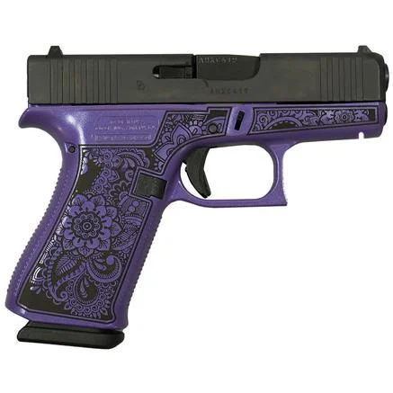 Glock Inc. Glock 43X "Mandala" Purple Pearl Frame Handgun 9mm Luger 10rd Magazines(2) 3.4" Barrel Accessory Rail USA Made