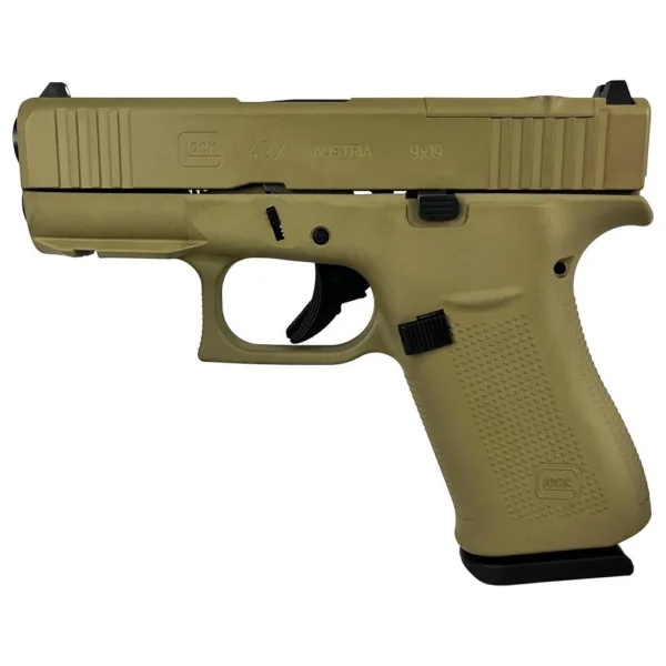 Glock Inc. Glock 43x MOS Custom "FDE" Subcompact Handgun 9mm Luger 10rd Magazines (2) 3.41" Barrel Front Rail Austria