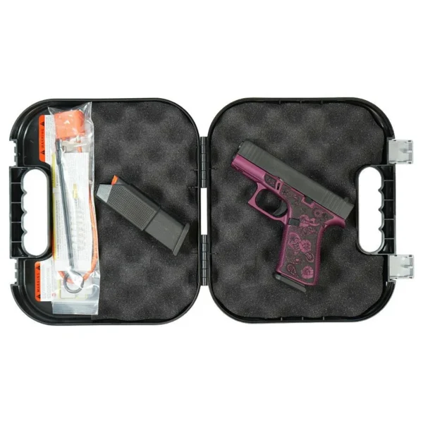 Glock Inc. Glock 43X "Paisley Grip" Black Cherry Handgun 9mm Luger 10rd Magazines(2) 3.4" Barrel Accessory Rail USA Made