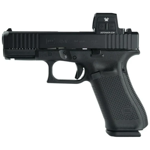 Glock Inc. Glock V-Series Optic Ready Model 45 Handgun 9mm Luger 17rd Magazines(3) 3.7" Barrel Black Cerakote Vortex Defender