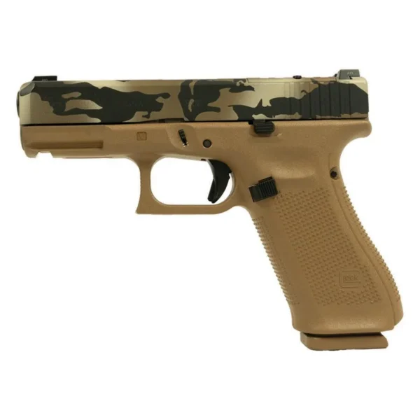 Glock Inc. Glock V-Series Model 19x OR Camo Handgun 9mm Luger 17rd Magazines (3) 4.02" Quad Ported Barrel