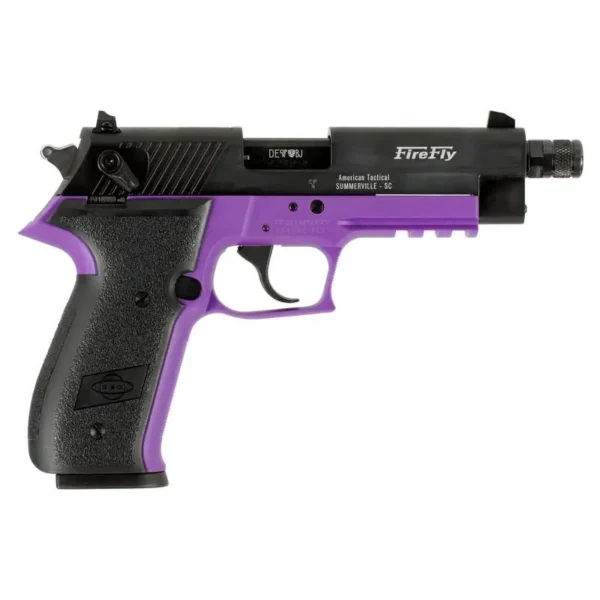 American Tactical Inc-ATI ATI GSG Firefly Handgun .22 LR 13rd Magazine(1) 4.9 Threaded Barrel Purple Frame