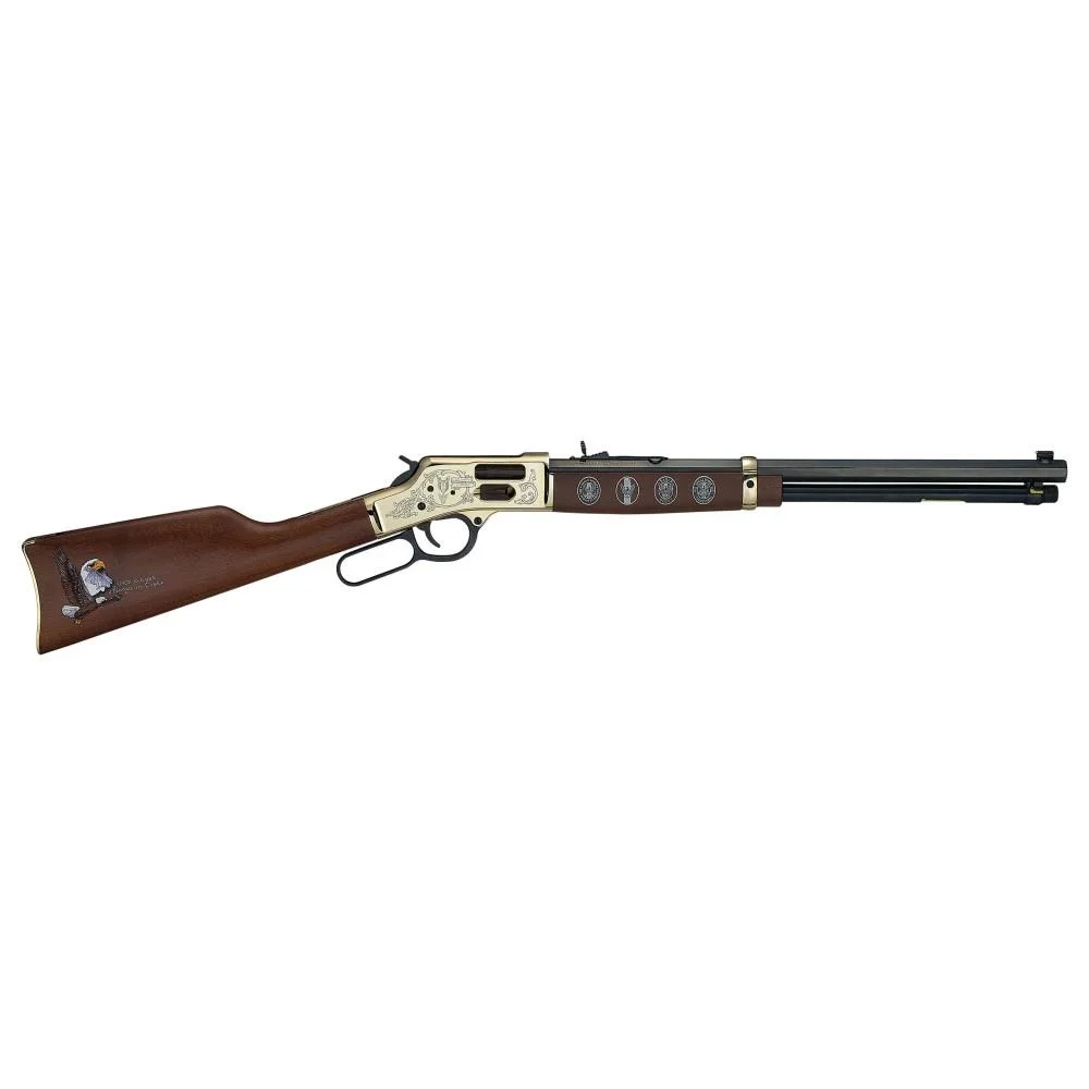 henry-eagle-scout-tribute-rifle-44-mag-primary Henry Repeating Arms Company Henry Eagle Scout Centennial Tribute Edition Side Gate Rifle .44 Mag/.44 Spl 10rd Magazine 20"